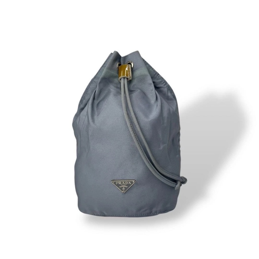 Prada Silver Drawstring Pouch - image 1